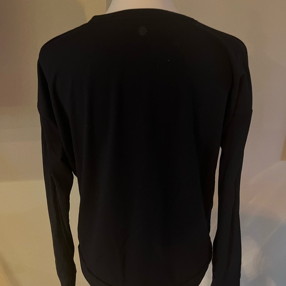 Athleta Kangaroo Pouch Long Sleeve Nylon Top-Woman’s Small - Picture 3 of 4